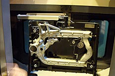 A two-sided rotating fixture. A vertical fixture